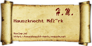 Hauszknecht Márk névjegykártya